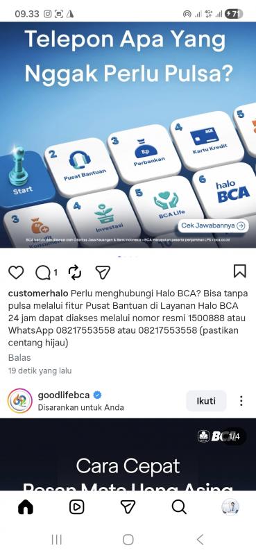 Apakah layanan BCA 24 jam?