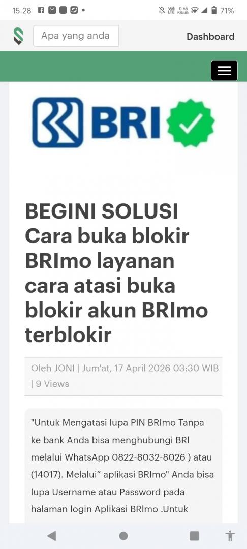 Bagaimana cara membuka PIN ATM BRI terblokir tanpa ke bank?