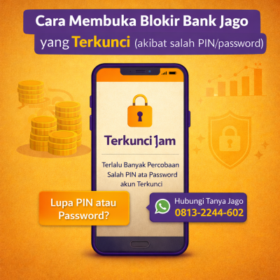 Cara buka blokir bank jago salah password 