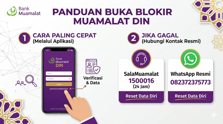 Cara buka blokir bank Muamalat Indonesia