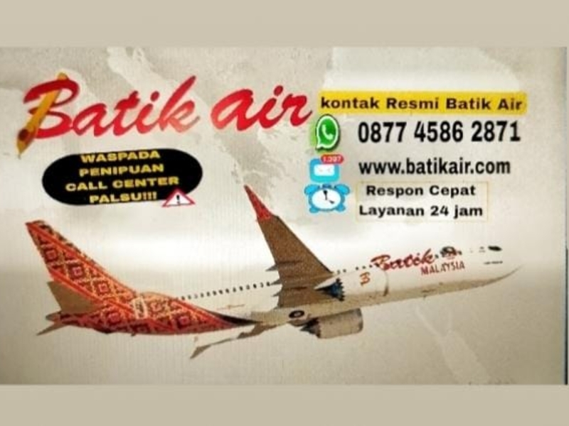 Cara mehubungin Call Center Batik Air 