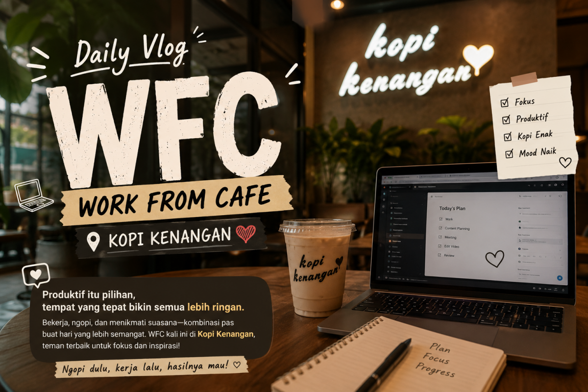 Daily Vlog WFC Nugas Bareng di Kopi Kenangan, Produktif tapi Tetap Seru!