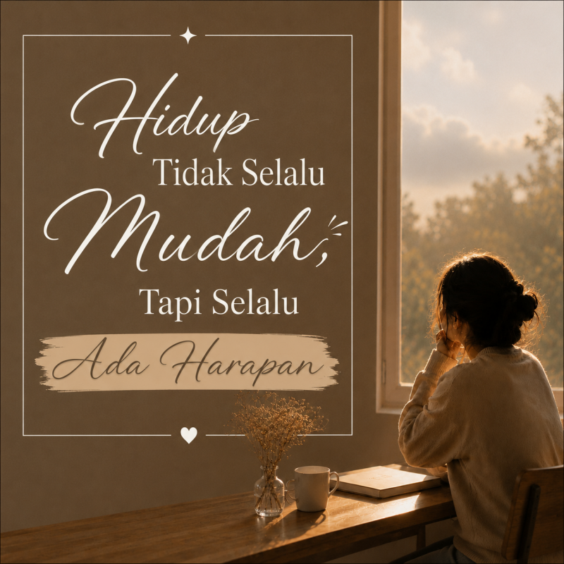 Hidup Tidak Selalu Mudah Tapi Selalu Ada Harapan     