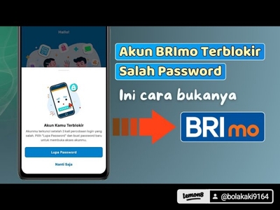Ini Cara perbaiki BRRmo lupa pin dan password