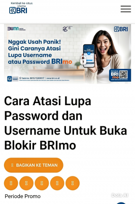 Lupa password BRlmo 24 jam.