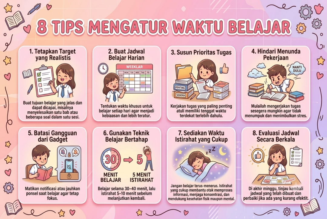 Waktu Belajar Berantakan? Inilah 8 Tips Mengatur Waktu yang Ideal!