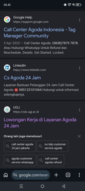 WhatsApp CS Agoda 